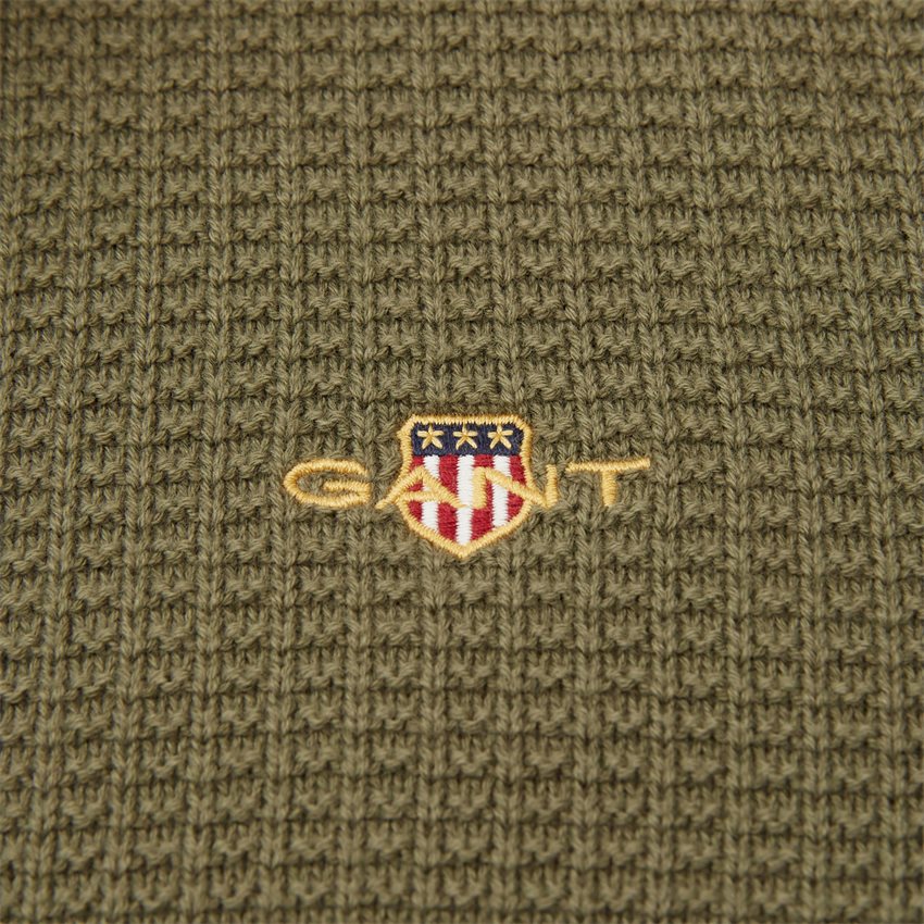 Gant Knitwear COTTON TEXTURE CARDIGAN 8030157 RACING GREEN